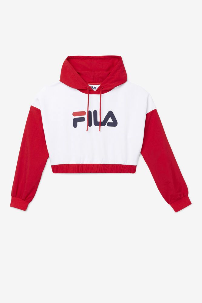 Fila Hoodie Saachi Womens White - India IAY-376209